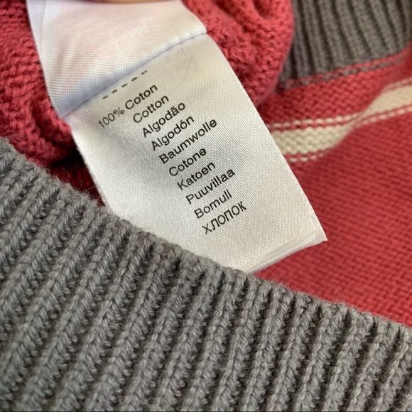 VERTBAUDET (UK) Varsity Badge Knit Sweater With Long Sleeves Salmon Pink Boy 8Y - Picture 7 of 9